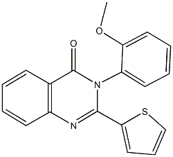 3-(2-methoxyphenyl)-2-(2-thienyl)-4(3H)-quinazolinone Struktur