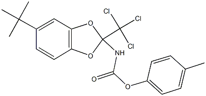 4-methylphenyl 5-tert-butyl-2-(trichloromethyl)-1,3-benzodioxol-2-ylcarbamate Struktur