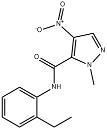 N-(2-ethylphenyl)-4-nitro-1-methyl-1H-pyrazole-5-carboxamide Struktur