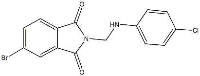 5-bromo-2-[(4-chloroanilino)methyl]-1H-isoindole-1,3(2H)-dione Struktur