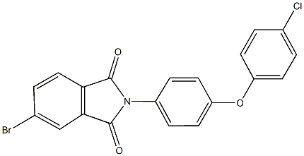 5-bromo-2-[4-(4-chlorophenoxy)phenyl]-1H-isoindole-1,3(2H)-dione Struktur