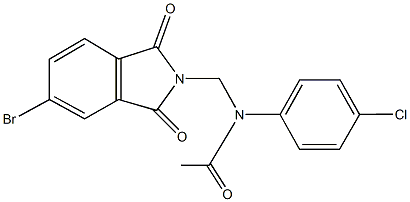 N-[(5-bromo-1,3-dioxo-1,3-dihydro-2H-isoindol-2-yl)methyl]-N-(4-chlorophenyl)acetamide Struktur