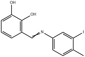 3-{[(3-iodo-4-methylphenyl)imino]methyl}-1,2-benzenediol Struktur