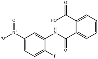 2-({2-fluoro-5-nitroanilino}carbonyl)benzoic acid Struktur