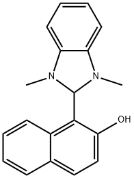 1-(1,3-dimethyl-2,3-dihydro-1H-benzimidazol-2-yl)-2-naphthol Struktur