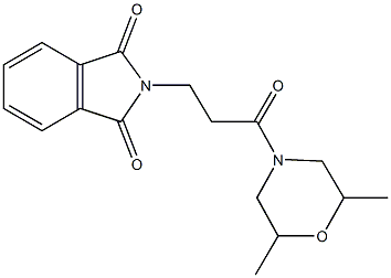 2-[3-(2,6-dimethyl-4-morpholinyl)-3-oxopropyl]-1H-isoindole-1,3(2H)-dione Struktur