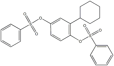 2-cyclohexyl-4-[(phenylsulfonyl)oxy]phenyl benzenesulfonate Struktur