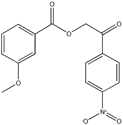 2-{4-nitrophenyl}-2-oxoethyl 3-methoxybenzoate Struktur