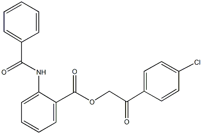 2-(4-chlorophenyl)-2-oxoethyl 2-(benzoylamino)benzoate Struktur