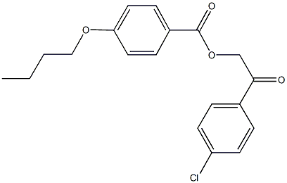 2-(4-chlorophenyl)-2-oxoethyl 4-butoxybenzoate Struktur