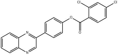 4-(2-quinoxalinyl)phenyl 2,4-dichlorobenzoate Struktur