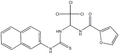 N-(2,2,2-trichloro-1-{[(2-naphthylamino)carbothioyl]amino}ethyl)-2-furamide Struktur