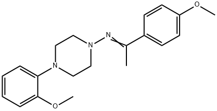 4-(2-methoxyphenyl)-N-[1-(4-methoxyphenyl)ethylidene]-1-piperazinamine Struktur