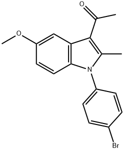 1-[1-(4-bromophenyl)-5-methoxy-2-methyl-1H-indol-3-yl]ethanone Struktur