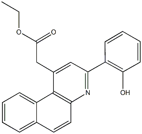 ethyl [3-(2-hydroxyphenyl)benzo[f]quinolin-1-yl]acetate Struktur