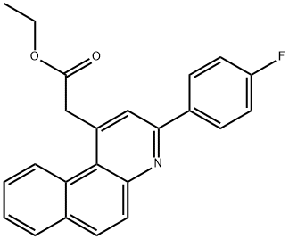 ethyl [3-(4-fluorophenyl)benzo[f]quinolin-1-yl]acetate Struktur