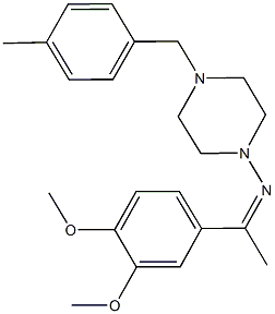 N-[1-(3,4-dimethoxyphenyl)ethylidene]-N-[4-(4-methylbenzyl)-1-piperazinyl]amine Struktur