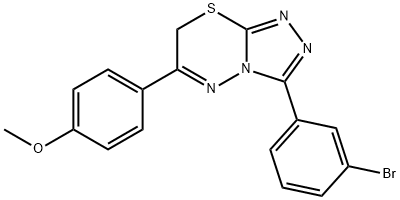 3-(3-bromophenyl)-6-(4-methoxyphenyl)-7H-[1,2,4]triazolo[3,4-b][1,3,4]thiadiazine Struktur