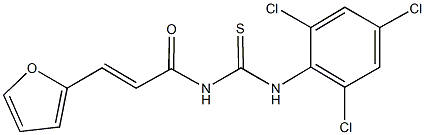 N-[3-(2-furyl)acryloyl]-N'-(2,4,6-trichlorophenyl)thiourea Struktur