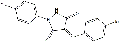 4-(4-bromobenzylidene)-1-(4-chlorophenyl)-3,5-pyrazolidinedione Struktur