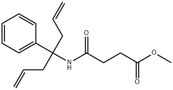 methyl 4-[(1-allyl-1-phenyl-3-butenyl)amino]-4-oxobutanoate Struktur