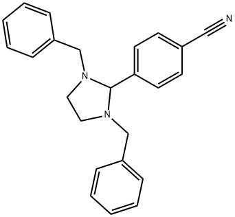 4-(1,3-dibenzyl-2-imidazolidinyl)benzonitrile Struktur