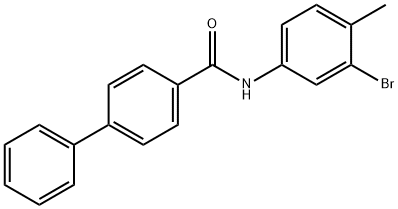 N-(3-bromo-4-methylphenyl)[1,1'-biphenyl]-4-carboxamide Struktur