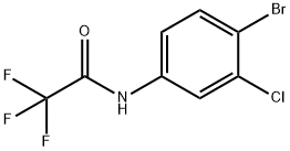 N-(4-bromo-3-chlorophenyl)-2,2,2-trifluoroacetamide Struktur