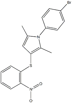 1-(4-bromophenyl)-3-({2-nitrophenyl}sulfanyl)-2,5-dimethyl-1H-pyrrole Struktur