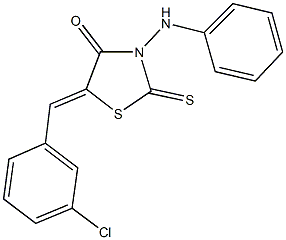 3-anilino-5-(3-chlorobenzylidene)-2-thioxo-1,3-thiazolidin-4-one Struktur