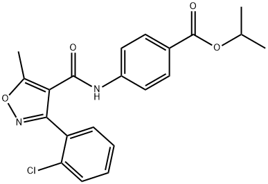 isopropyl 4-({[3-(2-chlorophenyl)-5-methyl-4-isoxazolyl]carbonyl}amino)benzoate Struktur