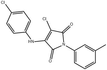 3-chloro-4-(4-chloroanilino)-1-(3-methylphenyl)-1H-pyrrole-2,5-dione Struktur