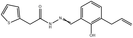 N'-(3-allyl-2-hydroxybenzylidene)-2-(2-thienyl)acetohydrazide Struktur