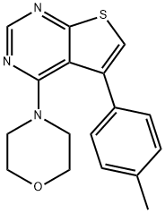 5-(4-methylphenyl)-4-(4-morpholinyl)thieno[2,3-d]pyrimidine Struktur