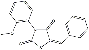 5-benzylidene-3-(2-methoxyphenyl)-2-thioxo-1,3-thiazolidin-4-one Struktur