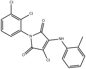 3-chloro-1-(2,3-dichlorophenyl)-4-(2-toluidino)-1H-pyrrole-2,5-dione Struktur