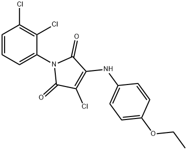 3-chloro-1-(2,3-dichlorophenyl)-4-(4-ethoxyanilino)-1H-pyrrole-2,5-dione Struktur