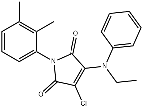 3-chloro-1-(2,3-dimethylphenyl)-4-(ethylanilino)-1H-pyrrole-2,5-dione Struktur