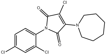 3-(1-azepanyl)-4-chloro-1-(2,4-dichlorophenyl)-1H-pyrrole-2,5-dione Struktur