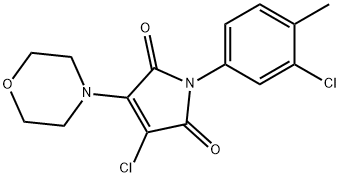 3-chloro-1-(3-chloro-4-methylphenyl)-4-(4-morpholinyl)-1H-pyrrole-2,5-dione Struktur