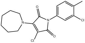 3-(1-azepanyl)-4-chloro-1-(3-chloro-4-methylphenyl)-1H-pyrrole-2,5-dione Struktur