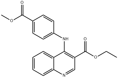 ethyl 4-[4-(methoxycarbonyl)anilino]-3-quinolinecarboxylate Struktur