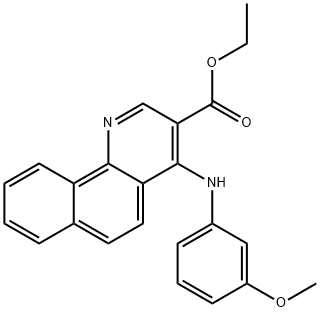 ethyl 4-(3-methoxyanilino)benzo[h]quinoline-3-carboxylate Struktur