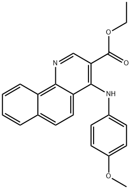 ethyl 4-(4-methoxyanilino)benzo[h]quinoline-3-carboxylate Struktur