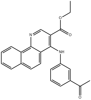 ethyl 4-(3-acetylanilino)benzo[h]quinoline-3-carboxylate Struktur