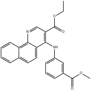 ethyl 4-[3-(methoxycarbonyl)anilino]benzo[h]quinoline-3-carboxylate Struktur