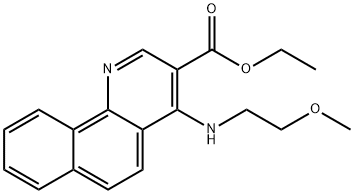 ethyl 4-[(2-methoxyethyl)amino]benzo[h]quinoline-3-carboxylate Struktur