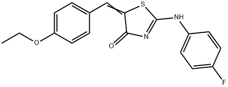 5-(4-ethoxybenzylidene)-2-(4-fluoroanilino)-1,3-thiazol-4(5H)-one Struktur