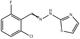 2-chloro-6-fluorobenzaldehyde 1,3-thiazol-2-ylhydrazone Struktur