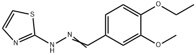 4-ethoxy-3-methoxybenzaldehyde 1,3-thiazol-2-ylhydrazone Struktur